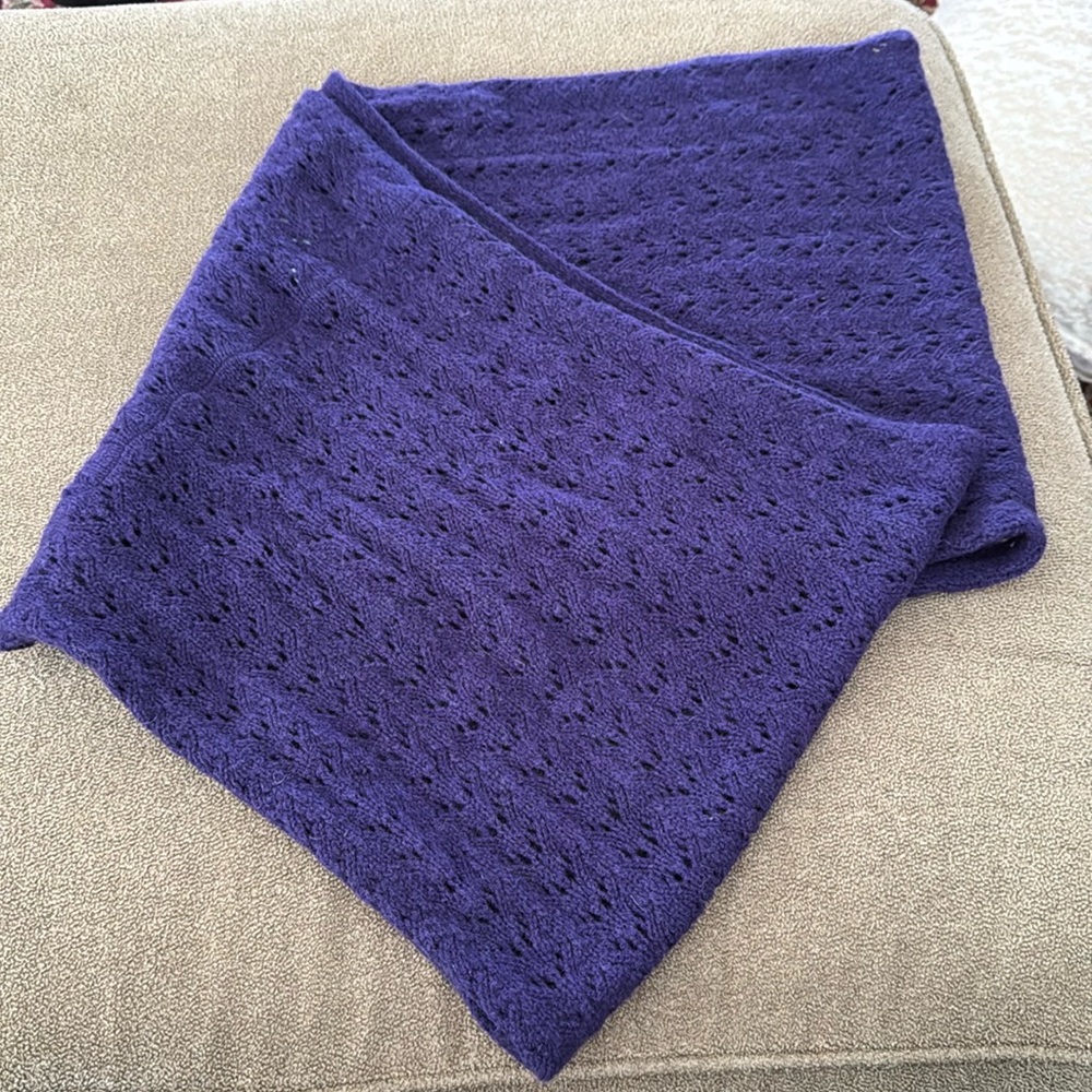 Celeste Wool & Cashmere Blend Purple Infinity Scarf (TD)